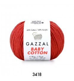 Gazzal Baby Cotton Kırmızı Bebek Yünü-3418