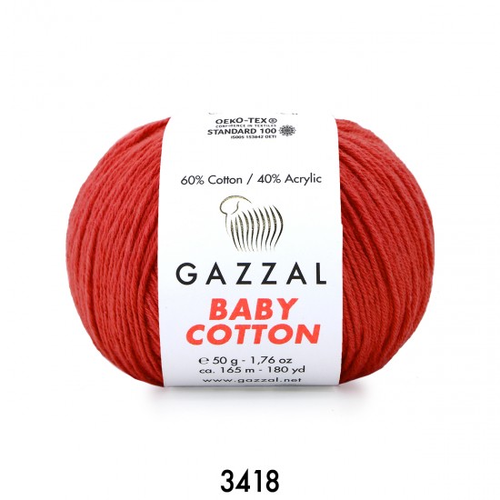 Gazzal Baby Cotton Kırmızı Bebek Yünü-3418