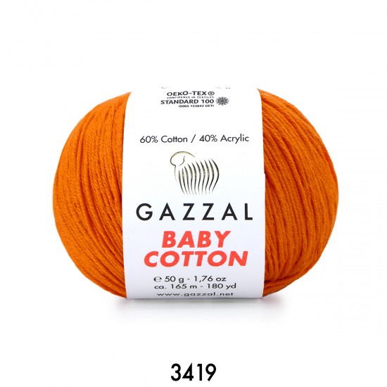 Gazzal Baby Cotton Turuncu Bebek Yünü-3419