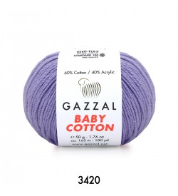 Gazzal Baby Cotton Açık Lila Bebek Yünü-3420