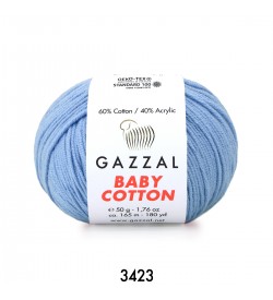 Gazzal Baby Cotton Açık Mavi Bebek Yünü-3423
