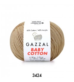 Gazzal Baby Cotton Bej Bebek Yünü-3424