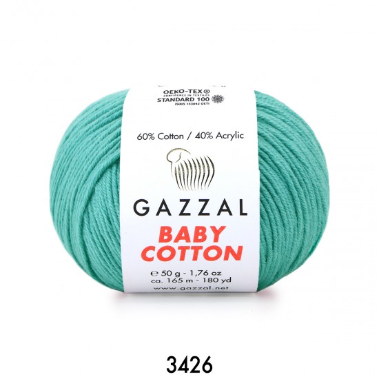 Gazzal Baby Cotton Turkuaz Bebek Yünü-3426