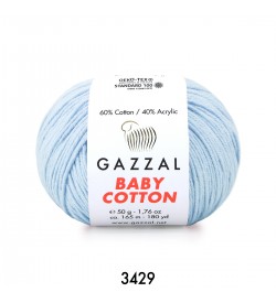 Gazzal Baby Cotton Mavi Bebek Yünü-3429