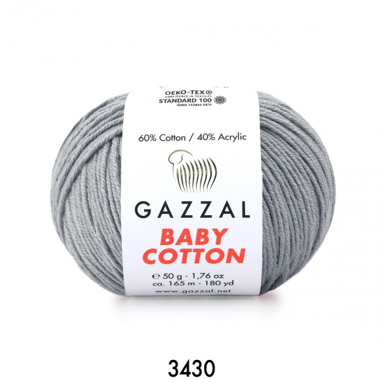 Gazzal Baby Cotton Gri Bebek Yünü-3430