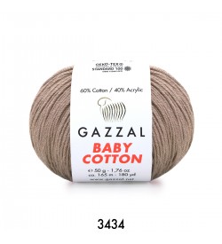 Gazzal Baby Cotton Açık Kahve Bebek Yünü-3434