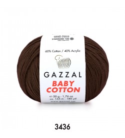 Gazzal Baby Cotton Kahverengi Bebek Yünü-3436