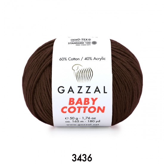 Gazzal Baby Cotton Kahverengi Bebek Yünü-3436
