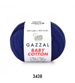 Gazzal Baby Cotton Lacivert Bebek Yünü-3438