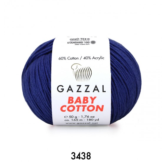 Gazzal Baby Cotton Lacivert Bebek Yünü-3438