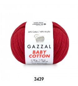Gazzal Baby Cotton Koyu Kırmızı Bebek Yünü-3439