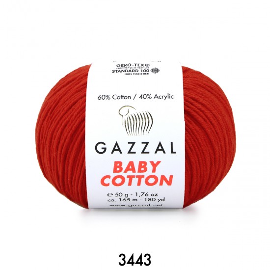 Gazzal Baby Cotton Kırmızı Bebek Yünü-3443