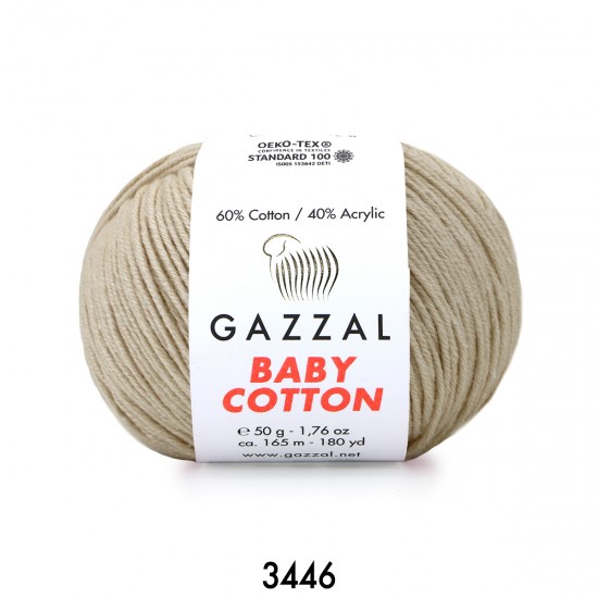 Gazzal Baby Cotton Bej Bebek Yünü-3446