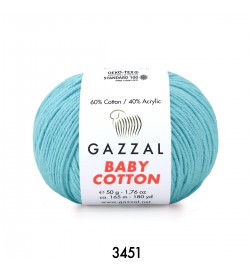 Gazzal Baby Cotton Açık Mavi Bebek Yünü-3451
