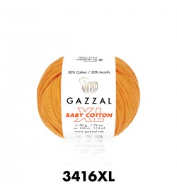 Gazzal Baby Cotton XL Açık Turuncu Bebek Yünü-3416XL