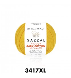 Gazzal Baby Cotton XL Hardal Sarısı Bebek Yünü-3417XL