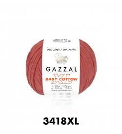 Gazzal Baby Cotton XL Kırmızı Bebek Yünü-3418XL