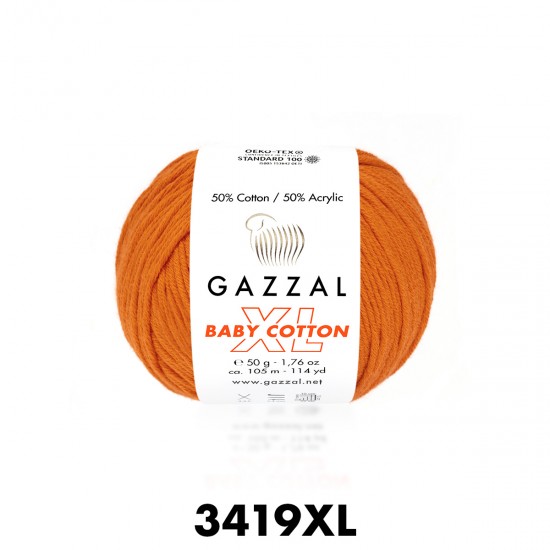Gazzal Baby Cotton XL Turuncu Bebek Yünü-3419XL