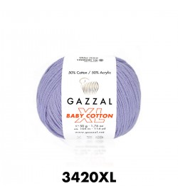 Gazzal Baby Cotton XL Açık Lila Bebek Yünü-3420XL