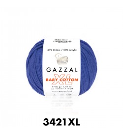 Gazzal Baby Cotton XL Saks Mavi Bebek Yünü-3421XL