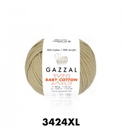 Gazzal Baby Cotton XL Bej Bebek Yünü-3424XL