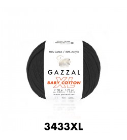 Gazzal Baby Cotton XL Siyah Bebek Yünü-3433XL