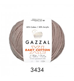 Gazzal Baby Cotton XL Açık Kahve Bebek Yünü-3434XL