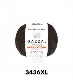 Gazzal Baby Cotton XL Kahverengi Bebek Yünü-3436XL