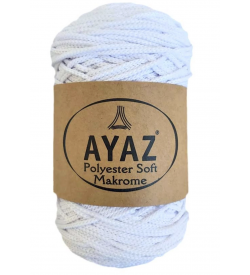 Polyester Soft Makrome İpi 1208 Beyaz 