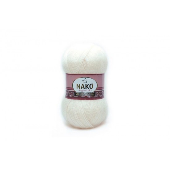Nako Angora Luks Kırık Beyaz-11498
