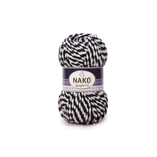 Nako Spaghetti Siyah Beyaz Muline-3086