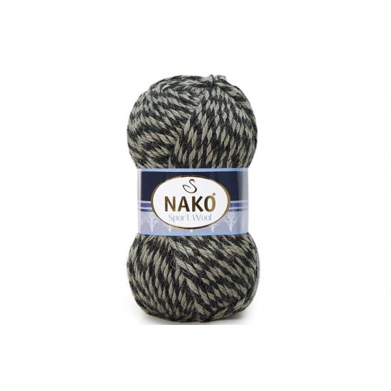 Nako Sport Wool Bej Siyah Muline-21342