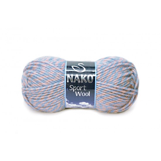 Nako Sport Wool Mavili Pembe Muline-21328