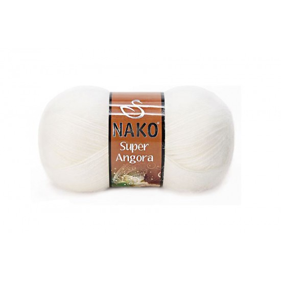 Nako Süper Angora Beyaz-208