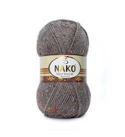 Nako Süper İnci Hit Tweed Melanj Kahve 1367