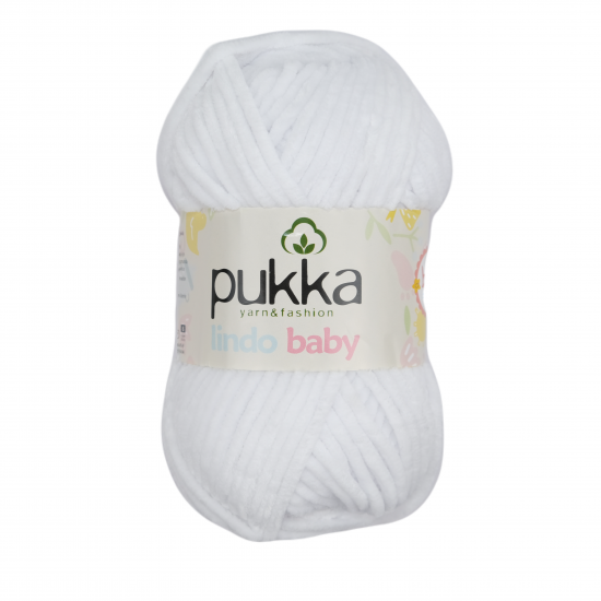 Pukka Lindo Baby Kadife İp Beyaz 70901