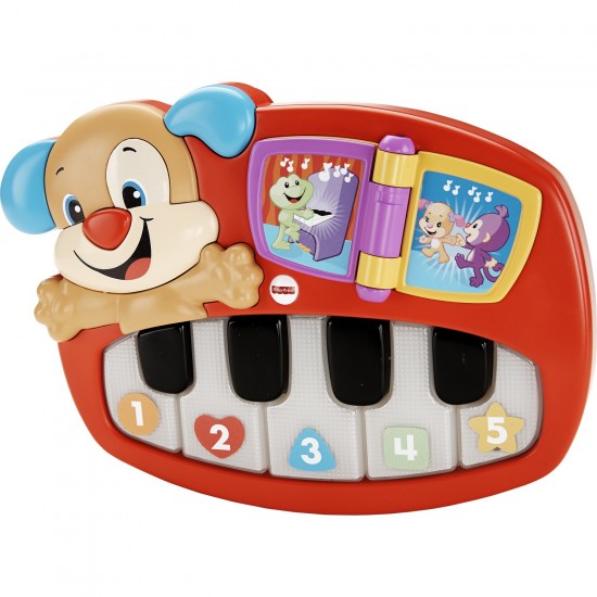 Eğlen & Öğren Eğitici Köpekçiğin Piyanosu (Türkçe) 5 Işıklı Piyano Tuşu 30+ Şarkı DLK19 Fisher-Price